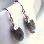 --starry--labradorite And Sterling Silver Earrings