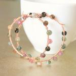 Whimsy--rose Gold Tourmaline Encrusted Hoop..