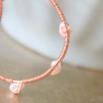 Figure Eights--rose Gold Wrapped Keishi Pearl..