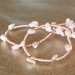Figure Eights--rose Gold Wrapped Keishi Pearl..