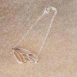 Dragonfly Wing Charm Sterling Silver Chain..