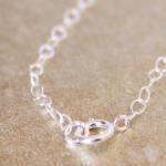 Mauve Freshwater Pearl Sterling Silver Chain..