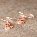 Hammered Rose Gold Disc Earrings