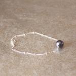 Black Freshwater Pearl Sterling Silver Bracelet