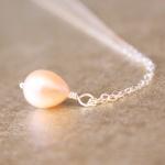 Reserved--pink Pearl Necklace Sterling Silver..