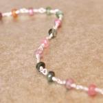 Rainbow--faceted Tourmaline Sterling Silver..
