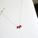 -rouge--striking Faceted Red Ruby Briolette Trio..